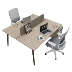 Akr Ofis Kip Kesonlu İkili Workstation