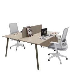 Akr Ofis Kip Kesonlu İkili Workstation