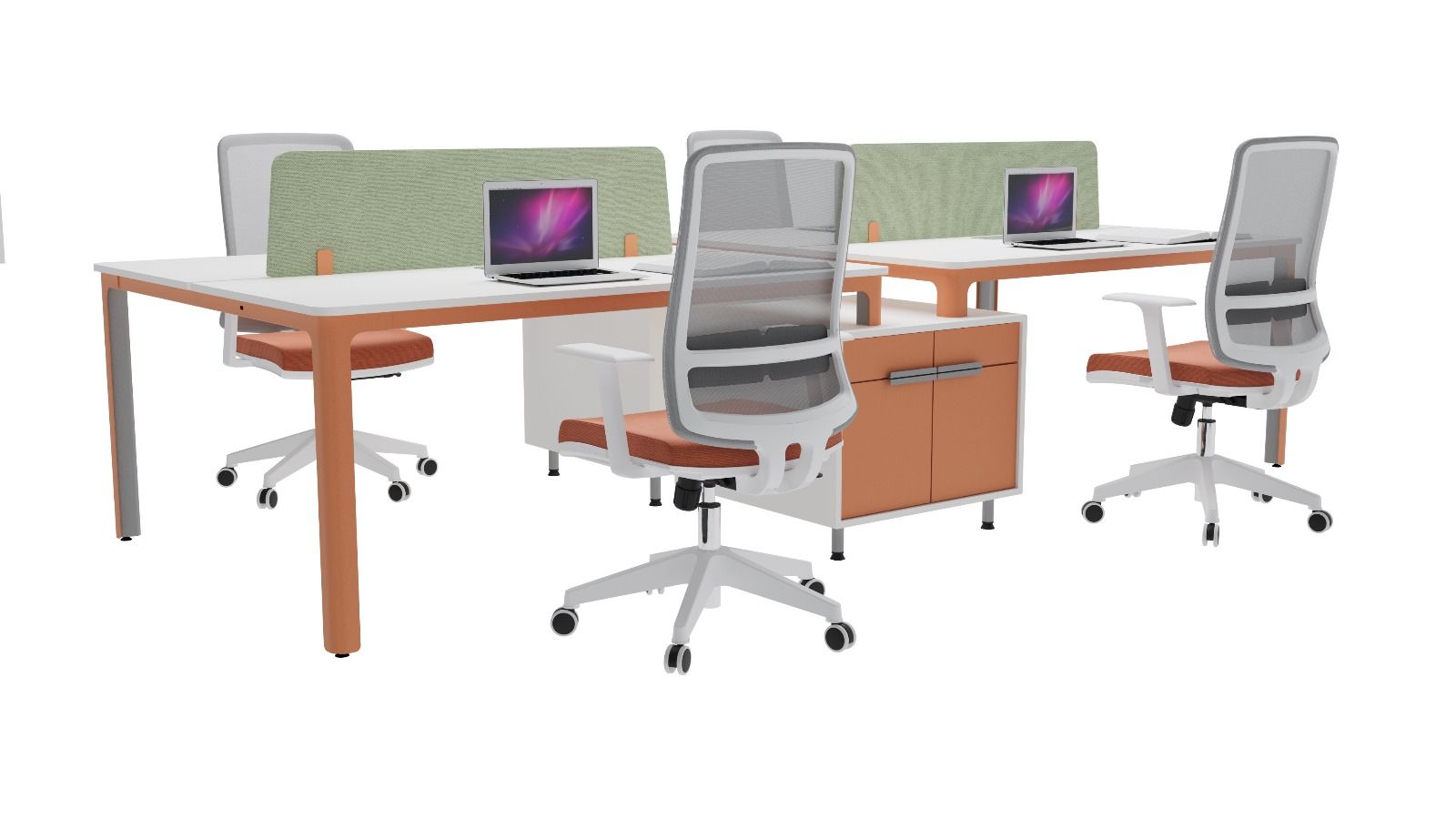 Akr Ofis Nord Kabinli Dörtlü Workstation