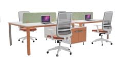 Akr Ofis Nord Kabinli Dörtlü Workstation