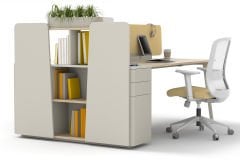 Akr Ofis Pen Etajerli İkili Workstation