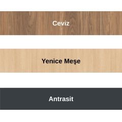 Akr Ofis  Corner İkili 320 Cm Alt Etajerli Çalışma Masası Workstation