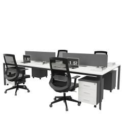 Akr Ofis  Corner Dörtlü Workstation