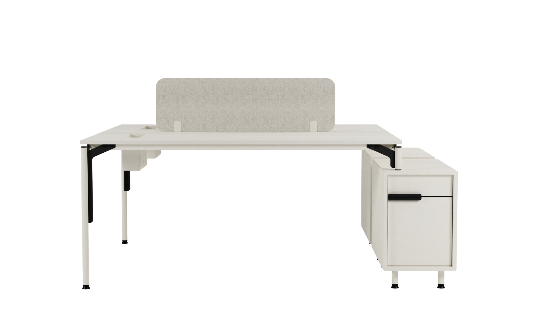 Akr Ofis ikili Pure Workstation (Etajerli)