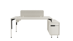 Akr Ofis ikili Pure Workstation (Etajerli)