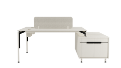 Akr Ofis ikili Pure Workstation (Etajerli)