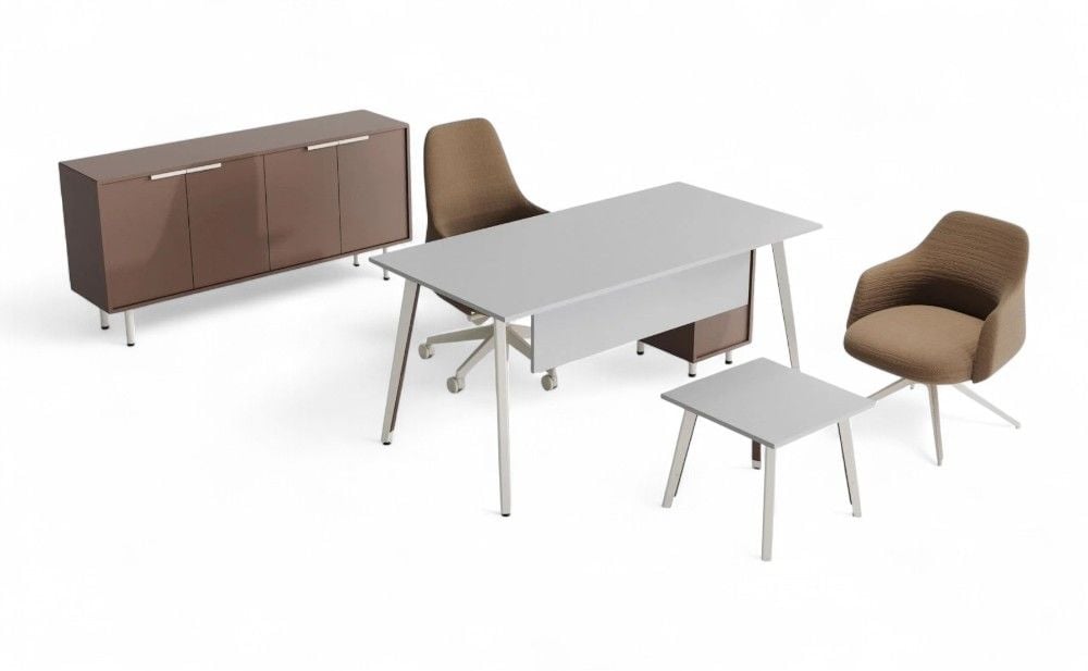 Akr Ofis Kip Etajerli Çalışma Masası